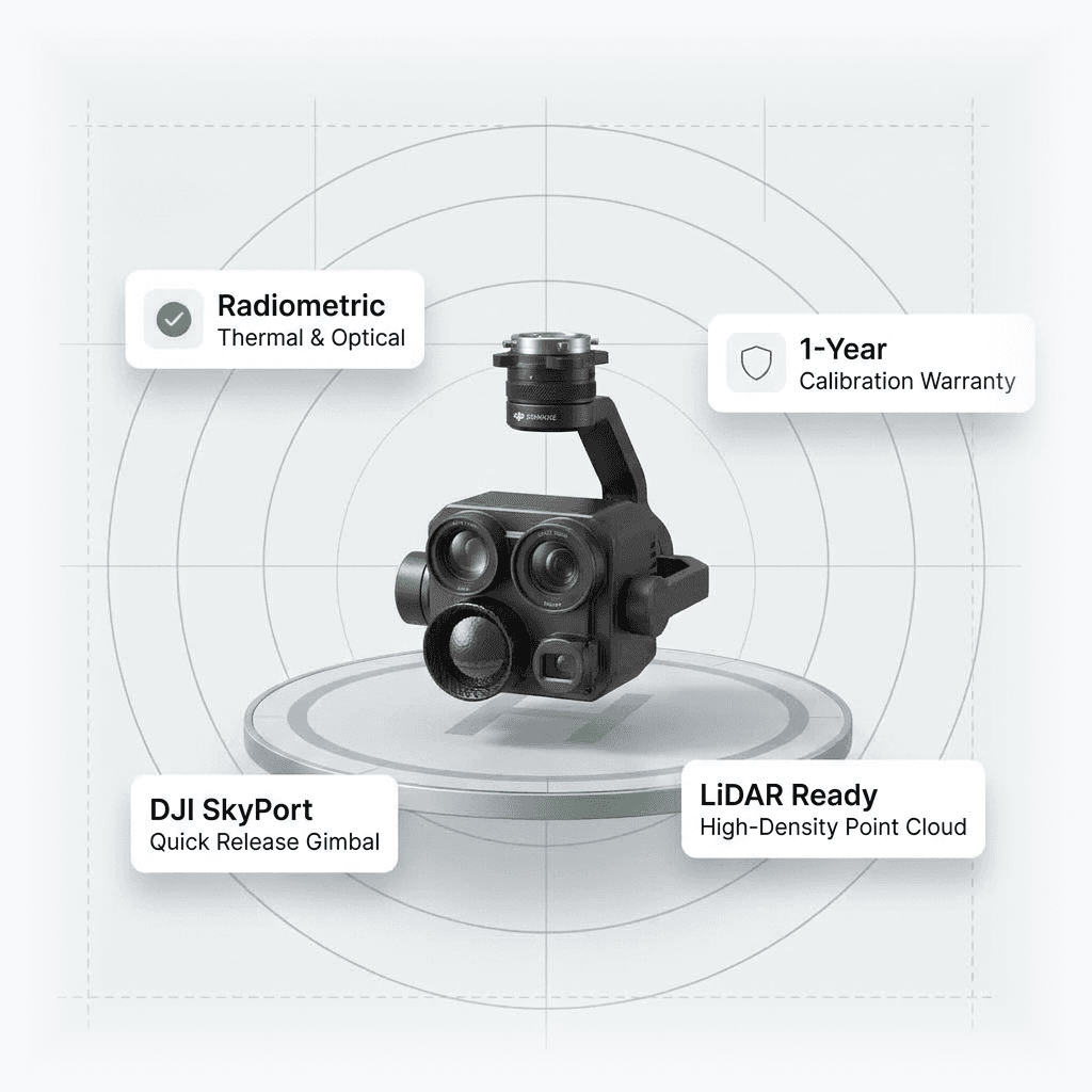 Orbitronics radiometric thermal and LiDAR sensor payload